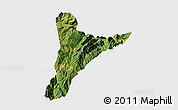 Satellite 3D Map of Jinyang, single color outside