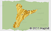 Savanna Style 3D Map of Jinyang, single color outside