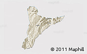 Shaded Relief 3D Map of Jinyang, single color outside