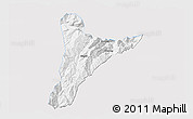Silver Style 3D Map of Jinyang, single color outside