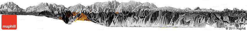 Physical Horizon Map of Jinyang, desaturated