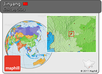 Political Location Map of Jinyang