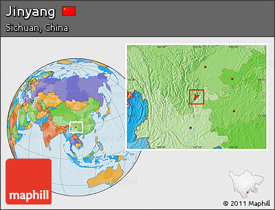 Political Location Map of Jinyang