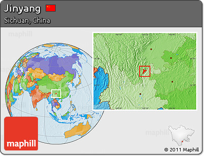 Political Location Map of Jinyang