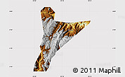 Physical Map of Jinyang, cropped outside