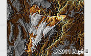 Physical Map of Jinyang, darken