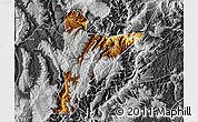 Physical Map of Jinyang, desaturated