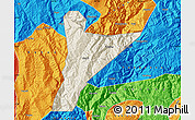 Shaded Relief Map of Jinyang, political outside