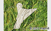 Shaded Relief Map of Jinyang, satellite outside