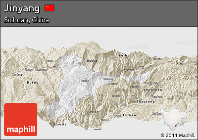 Classic Style Panoramic Map of Jinyang