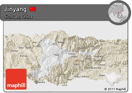 Classic Style Panoramic Map of Jinyang