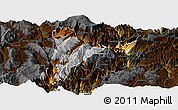 Physical Panoramic Map of Jinyang, darken