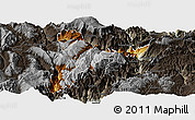 Physical Panoramic Map of Jinyang, darken, semi-desaturated