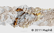 Physical Panoramic Map of Jinyang, lighten
