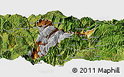 Physical Panoramic Map of Jinyang, satellite outside