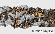 Physical Panoramic Map of Jinyang, semi-desaturated