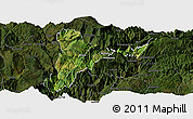 Satellite Panoramic Map of Jinyang, darken