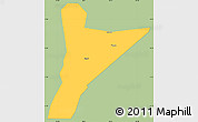 Savanna Style Simple Map of Jinyang, single color outside