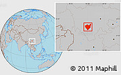 Gray Location Map of Jiulong