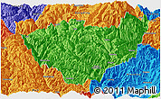 Political Panoramic Map of Jiulong