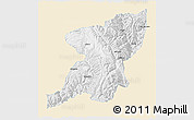 Classic Style 3D Map of Kangding, single color outside