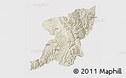 Shaded Relief 3D Map of Kangding, cropped outside