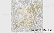 Shaded Relief 3D Map of Kangding, lighten, semi-desaturated
