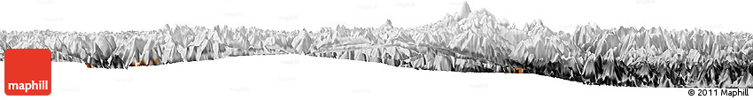 Physical Horizon Map of Kangding, desaturated