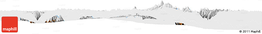 Physical Horizon Map of Kangding, single color outside