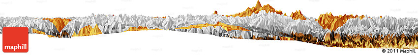 Political Horizon Map of Kangding, physical outside Political Horizon Map of Kangding, physical outside