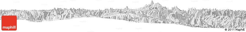 Silver Style Horizon Map of Kangding