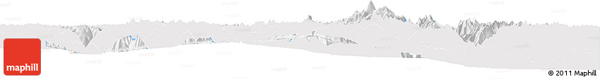 Silver Style Horizon Map of Kangding, single color outside