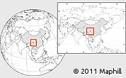 Blank Location Map of Kangding, highlighted country, within the entire country