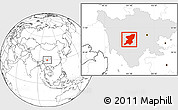 Blank Location Map of Kangding, highlighted parent region