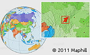 Political Location Map of Kangding