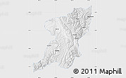 Silver Style Map of Kangding, single color outside