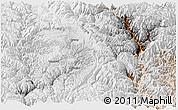 Physical Panoramic Map of Kangding, lighten