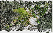 Satellite Panoramic Map of Kangding, semi-desaturated