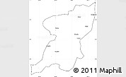 Blank Simple Map of Kangding, cropped outside