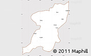 Classic Style Simple Map of Kangding, cropped outside
