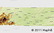 Physical Panoramic Map of Leshan Shi