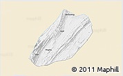 Classic Style 3D Map of Linshui, single color outside