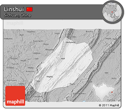 Gray 3D Map of Linshui