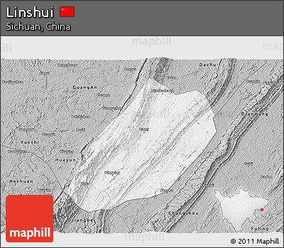 Gray 3D Map of Linshui
