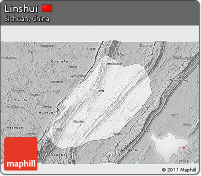 Gray 3D Map of Linshui