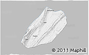 Gray 3D Map of Linshui, single color outside