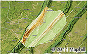 Physical 3D Map of Linshui, satellite outside