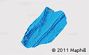 Political 3D Map of Linshui, cropped outside
