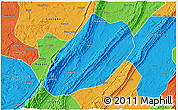 Political 3D Map of Linshui