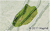Satellite 3D Map of Linshui, lighten